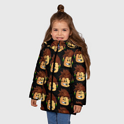 Куртка зимняя для девочки Игра Роблокс, цвет: 3D-красный — фото 2