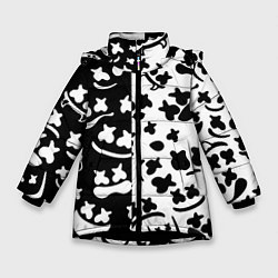 Зимняя куртка для девочки Marshmello music pattern