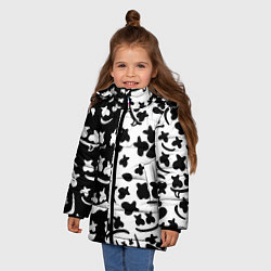 Куртка зимняя для девочки Marshmello music pattern, цвет: 3D-красный — фото 2