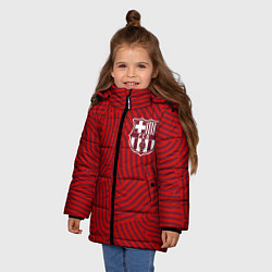 Куртка зимняя для девочки Barcelona отпечатки, цвет: 3D-красный — фото 2