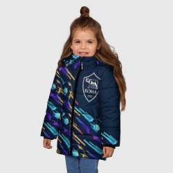 Куртка зимняя для девочки Roma градиентные мячи, цвет: 3D-черный — фото 2
