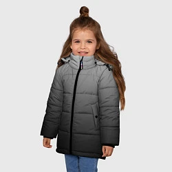 Куртка зимняя для девочки От серого к черному оттенки серого, цвет: 3D-черный — фото 2