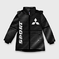 Куртка зимняя для девочки Mitsubishi sport metal, цвет: 3D-черный