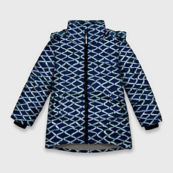 Зимняя куртка для девочки Ромбичный узор