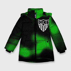 Куртка зимняя для девочки Sevilla sport halftone, цвет: 3D-черный