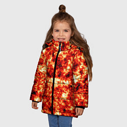 Куртка зимняя для девочки Vulcan lava texture, цвет: 3D-черный — фото 2