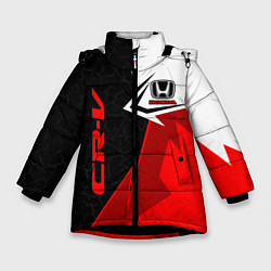 Куртка зимняя для девочки Honda CR-V - sport uniform, цвет: 3D-черный