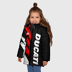 Куртка зимняя для девочки Ducati - красный технологический, цвет: 3D-красный — фото 2