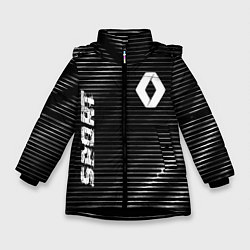 Куртка зимняя для девочки Renault sport metal, цвет: 3D-черный