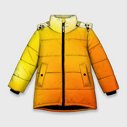 Куртка зимняя для девочки Яркий оранж, цвет: 3D-черный
