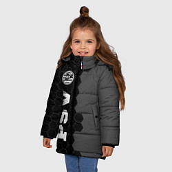 Куртка зимняя для девочки PSV sport на темном фоне по-вертикали, цвет: 3D-черный — фото 2