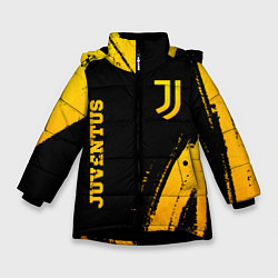 Зимняя куртка для девочки Juventus - gold gradient вертикально