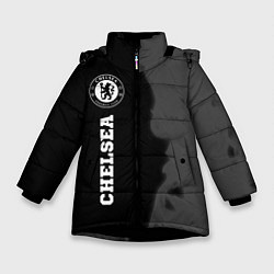 Куртка зимняя для девочки Chelsea sport на темном фоне по-вертикали, цвет: 3D-черный