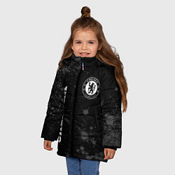 Куртка зимняя для девочки Chelsea sport на темном фоне вертикально, цвет: 3D-черный — фото 2