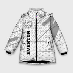 Куртка зимняя для девочки Everton sport на светлом фоне по-вертикали, цвет: 3D-черный