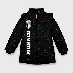 Куртка зимняя для девочки Monaco sport на темном фоне по-вертикали, цвет: 3D-черный