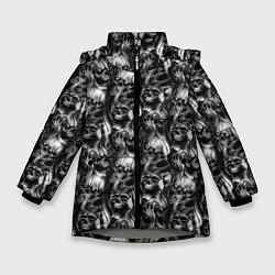 Куртка зимняя для девочки Smoke skulls, цвет: 3D-светло-серый