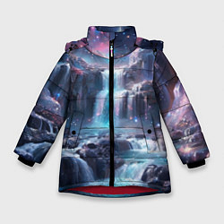 Зимняя куртка для девочки Волшебный ночной водопад