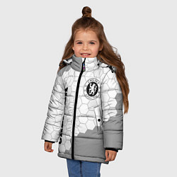 Куртка зимняя для девочки Chelsea sport на светлом фоне вертикально, цвет: 3D-черный — фото 2
