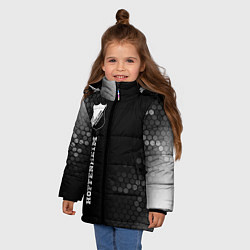 Куртка зимняя для девочки Hoffenheim sport на темном фоне по-вертикали, цвет: 3D-черный — фото 2