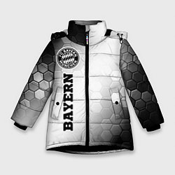Куртка зимняя для девочки Bayern sport на светлом фоне по-вертикали, цвет: 3D-черный