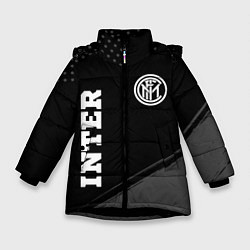 Зимняя куртка для девочки Inter sport на темном фоне вертикально