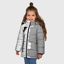 Куртка зимняя для девочки Hoffenheim sport на светлом фоне по-вертикали, цвет: 3D-черный — фото 2