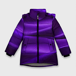 Куртка зимняя для девочки Фиолетовый шелк, цвет: 3D-светло-серый
