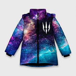 Куртка зимняя для девочки The Witcher space game, цвет: 3D-черный