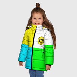 Куртка зимняя для девочки Borussia color cport, цвет: 3D-черный — фото 2