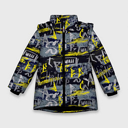 Зимняя куртка для девочки Hip hop wall