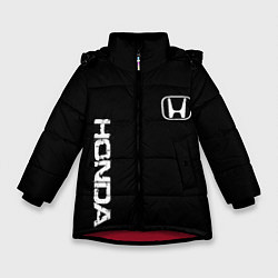 Куртка зимняя для девочки Honda white logo auto, цвет: 3D-красный