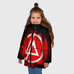 Куртка зимняя для девочки Linkin Park: Red style, цвет: 3D-красный — фото 2