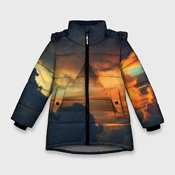 Куртка зимняя для девочки 30 seconds to mars, цвет: 3D-светло-серый