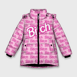 Куртка зимняя для девочки Bitch Barbie, цвет: 3D-черный