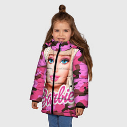 Куртка зимняя для девочки Барби, цвет: 3D-черный — фото 2