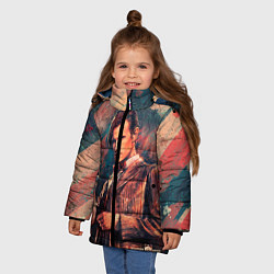 Куртка зимняя для девочки Доктор кто, цвет: 3D-черный — фото 2