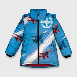 Зимняя куртка для девочки Самолеты ВВС
