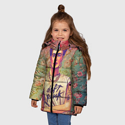 Куртка зимняя для девочки Фрида, цвет: 3D-светло-серый — фото 2