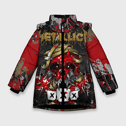 Куртка зимняя для девочки Metallica XXX, цвет: 3D-черный