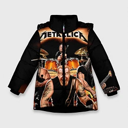 Куртка зимняя для девочки Metallica Band, цвет: 3D-черный