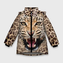 Зимняя куртка для девочки Взгляд леопарда
