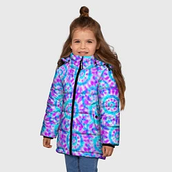 Куртка зимняя для девочки Tie dye, цвет: 3D-черный — фото 2