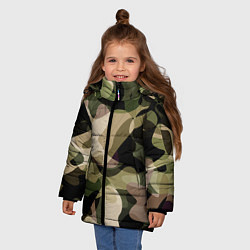 Куртка зимняя для девочки Камуфляж, цвет: 3D-красный — фото 2