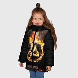 Куртка зимняя для девочки Linkin Park: Burning the skies, цвет: 3D-черный — фото 2
