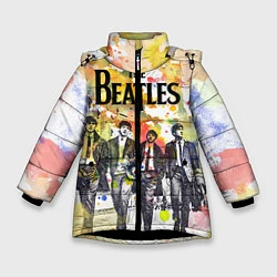 Куртка зимняя для девочки The Beatles: Colour Spray, цвет: 3D-черный