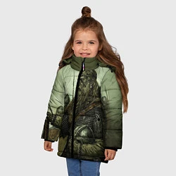 Куртка зимняя для девочки Ватага, цвет: 3D-черный — фото 2