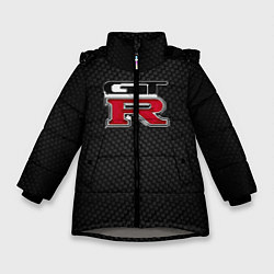 Куртка зимняя для девочки Nissan GTR, цвет: 3D-светло-серый