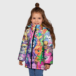 Куртка зимняя для девочки My Little Pony, цвет: 3D-светло-серый — фото 2