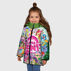 Куртка зимняя для девочки My Little Pony, цвет: 3D-светло-серый — фото 2